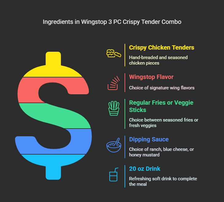 Ingredients in Wingstop 3 PC Crispy Tender Combo