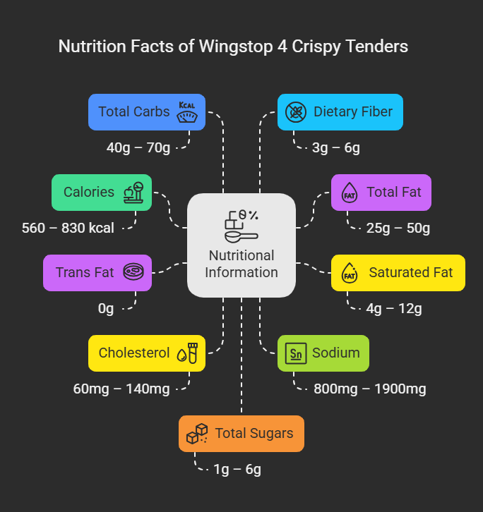 Nutrition Facts of Wingstop 4 Crispy Tenders